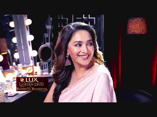 promo: madhuri dixit on the set of baatein with the baadshah, for lux golden divas. december 2017 mature