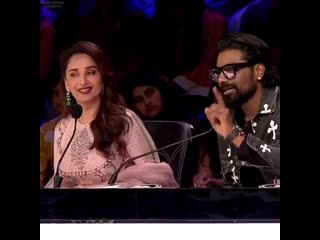 choreographer remo d'souza visiting madhuri on a tv show